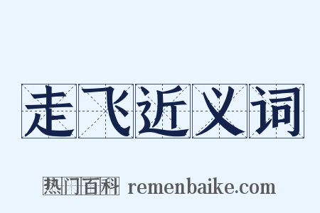 走飞近义词是什么意思的图片